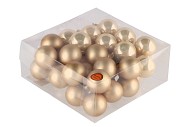 GLASS BALL COMBI CHAMPAGNE 40MM ON WIRE P/36