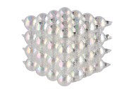 GLASS BALL CLEAR PEARL 40MM P/64