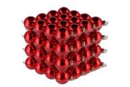 GLASS BALL SHINY RED 40MM P/64