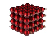 GLASS BALL MATT RED 40MM P/64
