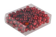 GLASS BALL CHRISTMAS RED 20MM OP DRAAD P/144