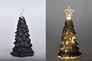 LED KERSTBOOM GLAS BLACK 8X16CM