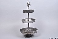 DHAKA ZILVER ETAGERE 3LAAGS 25X49CM