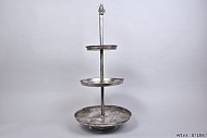 DHAKA ZILVER ETAGERE 3LAAGS 36X78CM