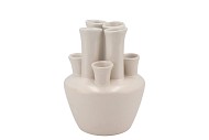 TUBA VASE MATT WEISS 13X13X17CM