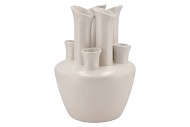 TUBA VASE BLANC MAT 22X22X30CM