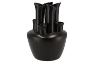 TUBA VASE MATT BLACK 22X22X30CM