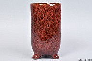 ST TROPEZ ROOD VAAS 13X25CM