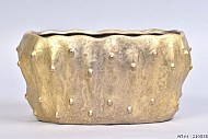 AMARILLO GOLD TOPF OVAL 28X17X14CM