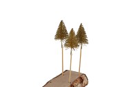 BIJSTEKER KERSTBOOM GOUD 7+12CM STOK P/24