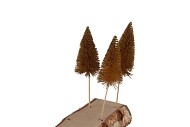 BIJSTEKER KERSTBOOM GOUD 10+12CM STOK P/24