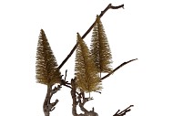 BIJSTEKER KERSTBOOM GOUD O/CLIP 15X4CM P/24