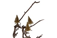 BIJSTEKER KERSTBOOM GOUD O/CLIP 7X4CM P/24