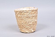 SEAGRASS STRAW NATURAL POT BASKET 16X16CM