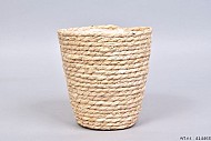 SEAGRASS STRAW NATURAL POT BASKET 18X18CM