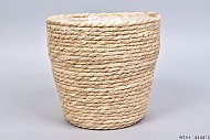 SEAGRASS STRAW NATURAL POT BASKET 24X24CM