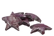NATUUR KOKOSNOOT STER METALLIC AUBERGINE P/12 11CM