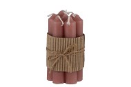 CANDLE CROWN OLD PINK PER 7 2X12CM