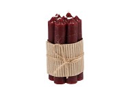 CANDLE CROWN BORDEAUX PER 7 2X12CM NM