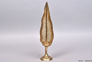 DECO NATURE ALU GOLD WAXLICHT BLAD 8X8X34CM