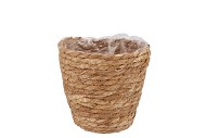 SEAGRASS STRAW BASKET POT BROWN 14X14CM