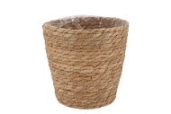 SEAGRASS STRAW BASKET POT BROWN 20X20CM