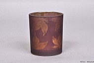 TREE LEAF BORDEAUX T-LIGHT 9X10CM