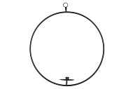 METAL CIRCLE CANDLE H. D53CM