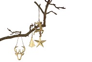 ALUMINA GOLD 10CM CHRISTMAS HANGERASS P/1