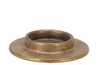 ST TROPEZ GOLD CANDLE HOLDER BLUNT 14X3CM