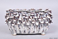 OMAN BLUE/WHITE POT OVAAL 28X18X14CM