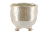 ST. TROPEZ PEARL GREEN POT 12X12CM