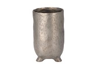 ST TROPEZ MATT SILBER VASE 10X17CM