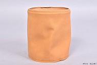 LEATHER BLOEMPOT AMBER 14X14X15CM