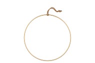METAL CIRCLE GOLD WITH ROPE 58CM