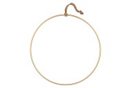 METAL CIRCLE GOLD WITH ROPE 76CM