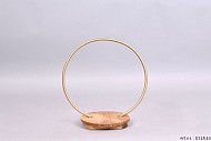 METAL CIRCLE GOLD MET PLATEAU 29X17X30CM