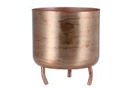 DOBRA OUD ROZE POT METAAL 16X18CM