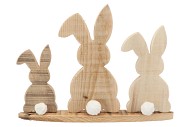 EASTER BUNNY FLUFFY 3 OP RIJ 35X25CM