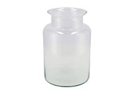 GLASS VASE MILK BOTTLE ECO 17X25CM