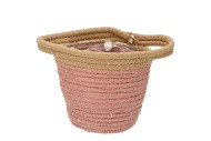 TRIPOLI BASKET POT PINK 15X14CM NM