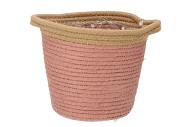 TRIPOLI ROSE POT PANIER EN ROTIN 20X18CM
