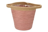 TRIPOLI BASKET POT PINK  23X23CM 2022 NM