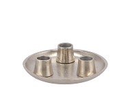 DECO CANDLE HOLDER ALUMINIUM 16X16X4CM