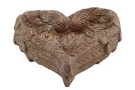 CONCRETE HEART WINGS GOLD  23X21X10CM