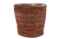 SEAGRASS STRAW BASKET POT TERRA 24X24CM