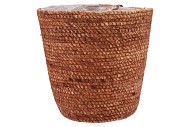 SEAGRASS STRAW BASKET POT TERRA 32X32CM