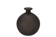 DRY GLASS BLACK MAT BOTTLE SPHERE SHADED 13X15CM