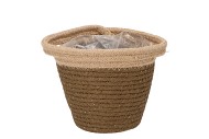 TRIPOLI BASKET POT MUSTARD 15X14CM NM