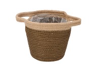 TRIPOLI BASKET POT MUSTARD 18X16CM NM